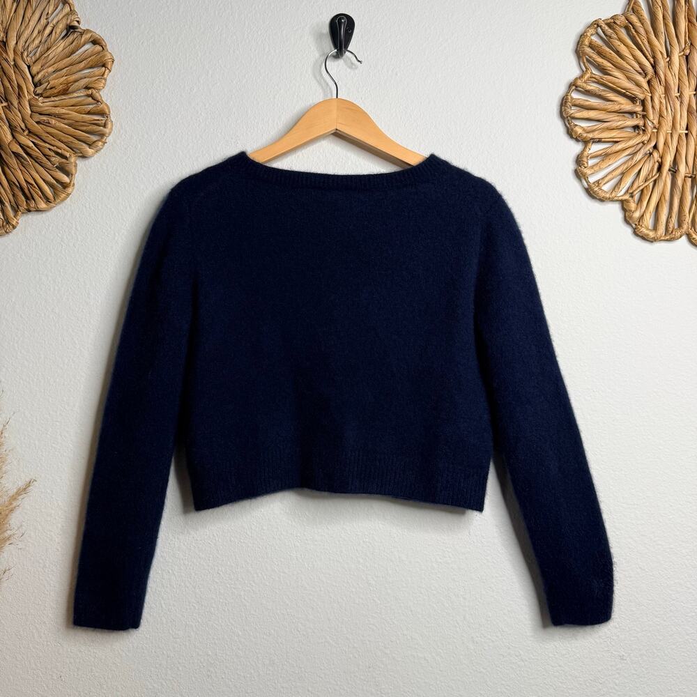 Reformation cashmere sweater cardigan navy soft cozy chic Small - Picture 5 of 7